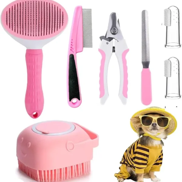 7 Pcs Pet Grooming Kit with Storage Bag