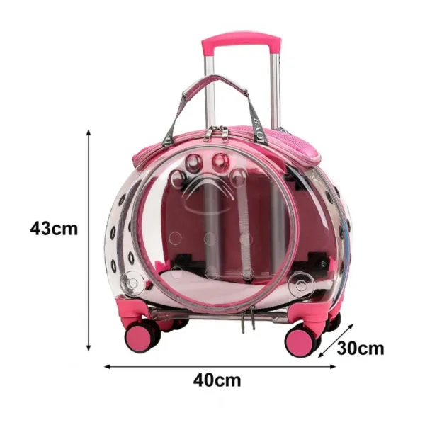 Pet Trolley/Backpack for Cats w/Ventilation Holes
