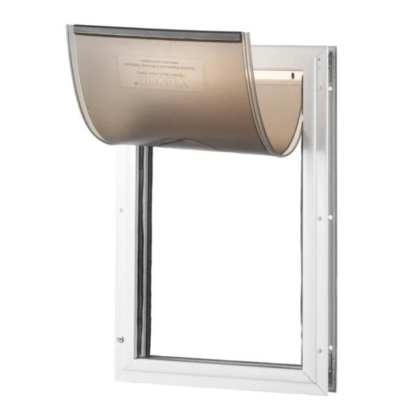 Pet Door Aluminum Frame with Lock and Flap